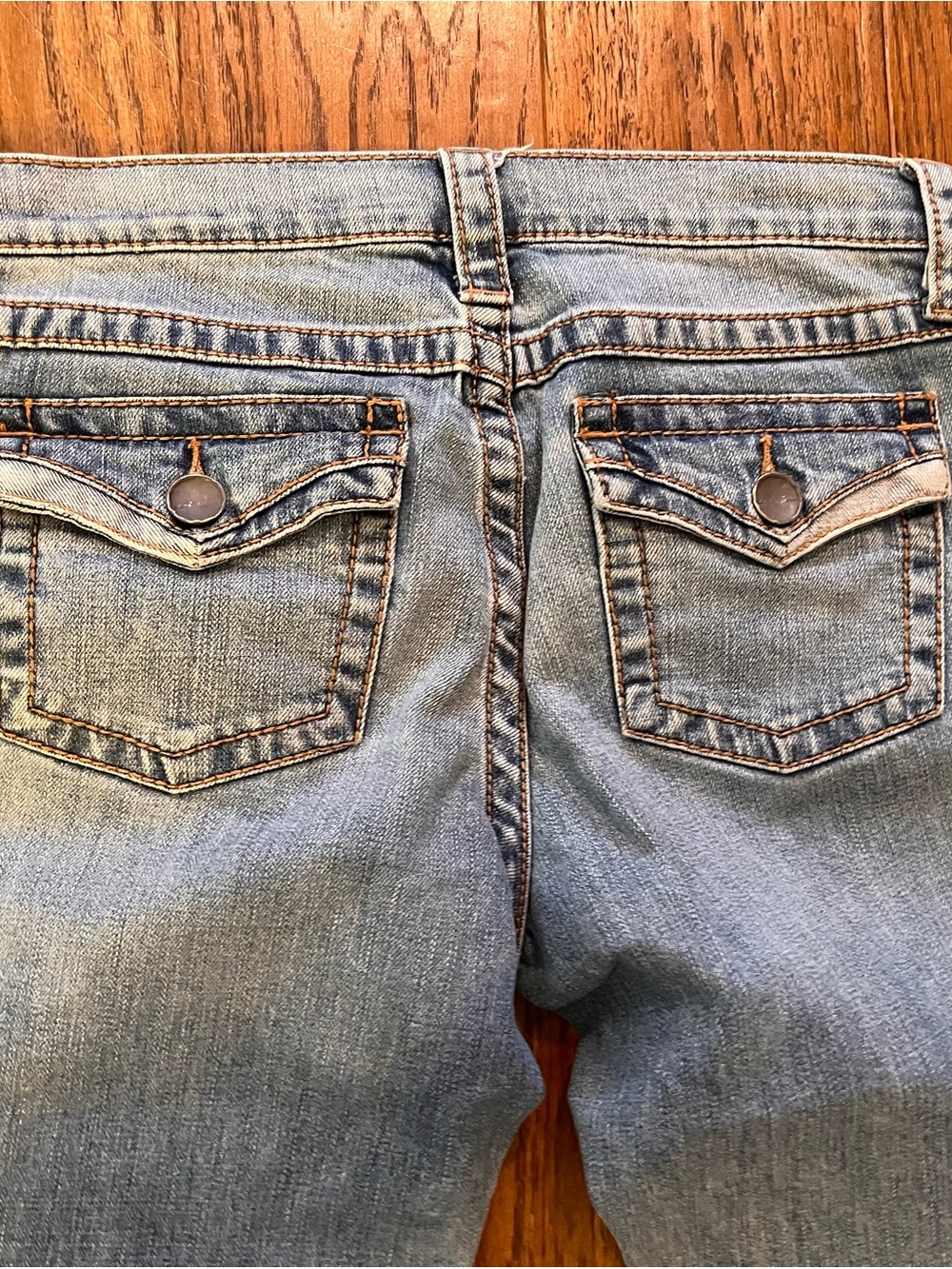 Victoria's Secret Light Blue Bootcut Jeans with Buttoned Back Pockets